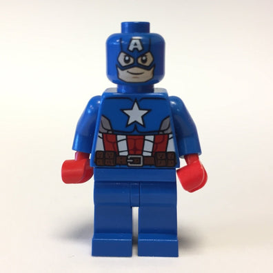 LEGO Minifigure-Captain America - Blue Suit, Brown Belt-Super Heroes-SH106-ACC-Creative Brick Builders